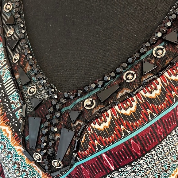 PerSeption Concept - Multicolor Sleeveless Maxi Dress Size 1X - Picture 8 of 10